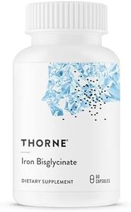 Thorne Research - Iron Bisglycinate - 25 mg - Optimal Absorption - Support Red Blood Cell Formation - Fight Fatigue and Other Symptoms of Iron Deficiency - Gluten-Free - 60 Capsules