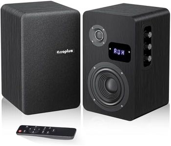 Orroplus Powered Bookshelf Speakers Pair, 70W Surround Sound Home Stereo Speakers Wired Optical/ARC/RCA/AUX/BT Input Active Record Player Speakers with 4" Woofer for Turntable TV Desktop PC Monitor