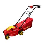 WOLF Garten 18Bkmjl2650 1800W 3500 RPM Electric 3-in-1 Lawn Mower,16 Inch Winged Blade,Maximum Mowing Area 450 Metre Square,Soft Grip Handle,45 L Grass Catcher Capacity,1 Year Manufacturer Warranty