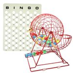 Games & Sports Expert Professional Bingo Game Set with Jumbo Bingo Cage, 1.5" Bingo Balls, Bingo Master Board. Great for Large Groups, Bingo Halls, Parties, Bingo Game Night