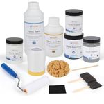 LIFVEAN Epoxy Countertop Paint Kit Granite Counter Top Refinishing Paint for Kitchen White