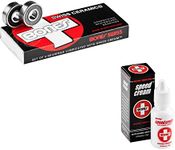 Bones Swiss Ceramic Skateboard Bearings 8-Pack with Speed Cream Lubricant