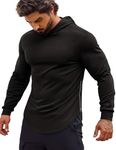 COOFANDY Hoodie for Men Long Sleeve Hooded Pullover Casual Fashion Sweatshirts, Black, X-Large