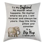 Gift for Boyfriend Romantic Gifts for Him Pillow Cover Big Hug to My Boyfriend Love Gift for Him Birthday Gift Cushion Cover (Boyfriend)