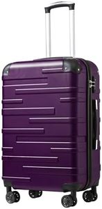 Coolife Luggage Suitcase Carry-on Hardside Travel Luggage TSA Lock Spinner Telescopic Handle