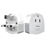 TechMax US to UK Plug Adapter Pack of 2 Type A and B to Type G Plug Adapter USA to UK Travel Adapter Accepts Canada, Mexico, China, Thailand, American To British Plug Adaptor