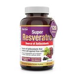 Herba Resveratrol Supplement - 120 Capsules | >98% Trans-Resveratrol with Quercetin, Echinacea, Grape Seed Extract, and Aronia | Powerful Antioxidant Supplement | Made in Canada