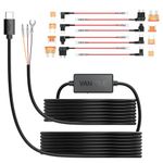 Vantrue 11.5ft Type C USB 12V 24V to 5V Dash Cam Hardwire Kit with Mini, ACS, ATO, Micro2 Add a Circuit Fuse Holders, Low Voltage Protection for N4 Dash Cam