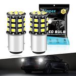 Alopee P21/5W 1157 BAY15D LED Bulbs - 12V-24V Extremely Bright White 2835 33 SMD Replacement for 1016 1034 7528 2057 2357 for Car Interior RV Camper Parking Bulbs (2-Pack)