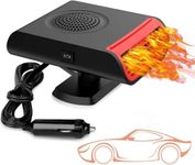 Portable Car Heater 12V 150W Car Defroster Windshield Defogger,3 in 1 Car Heater Fast Heating & Cooling & Air Purify Plug in Cigarette Lighter for All Car