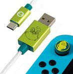 Numskull Official The Grinch LED USB C Cable & Thumb Grips (Nintendo Switch)