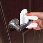 Eco Shopee SHOPPING SIMPLIFIED Door Lever Child Lock Non-Toxic Easy Installation and Versatile Safety Solution for Every Room Secure Your Home with Ease (BSL 2104, White) (Pack of 1)