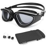 Fulllove Swimming Goggles, Tenfold Long-Lasting Anti Fog Swim Goggles Adult Men Women No Leakage With Nose Clip Earplugs