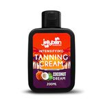 Jellybean Tanning Intensifying Cream 200ml, Coconut Scent – Sunbed & Outdoor Tanning Accelerator with Aloe Vera, Shea Butter, Jojoba & Vitamin E – Achieve a Deep Tan with Natural Ingredients