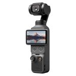 DJI Osmo Pocket 4 Essential Combo, Pocket Gimbal Vlog Camera, 1″ CMOS & 4K/240fps, 3‑Axis Stabilization, 2× Lossless Zoom, 14‑Stop Dynamic Range, 107GB Built‑In Storage, Handle With 1/4″ Thread