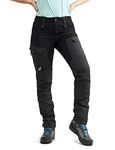 RevolutionRace RVRC GP Pants for Women, Durable Hiking Pants, Jet Black, L