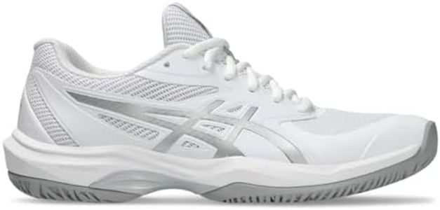 ASICS Women's Game FlyteFoam Tennis Shoes, 7, White/Pure Silver