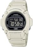 CASIO DIGITAL EARTH TONE LED BL, S/W, ALARM, 50M WR WHITE RESIN BAND