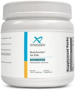 XYMOGEN BrainSustain for Kids - N-Acetyl-L-Cysteine, Alpha Lipoic Acid and DHA for Kids Focus Support - Brain Supplements for Memory and Focus - Non-GMO, Gluten, Soy + Dairy-Free (9.47 oz)