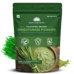 SAPTAMVEDA 100% Organic Wheat Grass Powder 500 Gm Non-GMO, Vegan, Superfood | Antioxidant, Energy, Detox, Immunity Booster, Skin Health| Resealable Bag