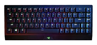 Razer BlackWidow V3 Mini HyperSpeed (Yellow Switch) - Wireless 65% Mechanical Gaming Keyboard (Silent Mechanical Switches, Bluetooth, USB-C, Stealth Pudding Keycaps) UK Layout | Black