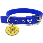 Pawpro Adjustable Nylon Dog Collar with Secure D-Ring from Small - Medium to Large Breeds (Blue, Large)