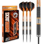 RED DRAGON Amberjack 18: 24g Tungsten Darts Set with Darts Flights & Dart Stems (Shafts) – Professional 90% Tungsten Premium Darts Set – Available in 22g, 23g, 24g, 25g, 26g, 27g, 28g, 30g