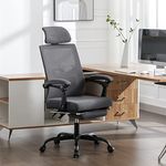 Okeysen Mesh Ergonomic Office Chair with Footrest,Height Adjustable Home Office Desk Chair with Wheels 360 Swivel, Computer Executive Desk Chair with Headrest and Backrest 90-135 Adjustable Task Chair