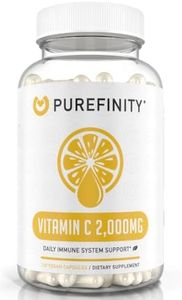 Vitamin C (2x) Double Strength 2000mg Immune Booster - Immune Support Vitamin C Supplement with High Absorption Ascorbic Acid Supports Immune System, Collagen Booster & Powerful Antioxidant.