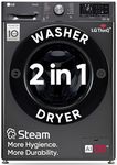 LG 9 Kg (Wash) / 5 Kg (Dry), Ai Direct Drive Technology, Steam, TurboWash & Wi-Fi Fully Automatic Front Load Washer Dryer (FHD0905SWM, Intelligent & Convenient Fabric Care, Allergy Care, Middle Black)