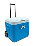 Super grills Cooler Cold Portable Cool Box Car Home,Cooler for Drinks Food Ice, Coolbox for Travel Camping Picnic Caravan Festivals, (52L roller cooler), Blue