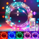 Minetom Fairy Lights Color Changing - 22 Colors 33 FT 100 LED Fairy String Lights with Remote, USB Fairy Lights Indoor with 12 Lighting Modes, Halloween Fairy Lights for Bedroom Classroom Christmas