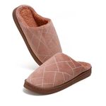 Women Winter Slipper Soft Fleece Lining Woolen Flip Flop Slides Men Indoor Carpet Spa Home Slipper for Bedroom Sandals (Dark Pink UK-5)