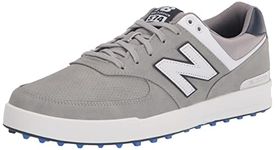 New Balance Men's 574 Greens Golf Shoe, Grey/White, 10.5 X-Wide