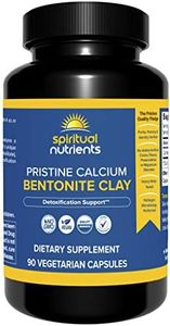 Spiritual Nutrients Pristine Calcium Bentonite Clay | Whole Body Detoxification, Featuring Calcium Aluminosilicate | Non-GMO, Vegan | 90 Capsules