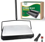 EZ SPARES Quiet Carpet Sweeper,Floor Sweeper with Pig-Bristles,Suitable for Carpet Cleaning Power,Roller Brush Strong,Bristle Sweeper,Great for House,Office,Kitchen,Carpet(Silver)