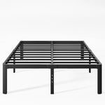 KERAMIK 18 Inch High King Size Bed Frame Metal, Platform King Bed Frame No Box Spring Needed with Round Edge, Easy Assembly, Heavy Duty, Black