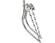 Lowrider Chrome 26" Bike Bent Spring Fork 1" with Twisted Bars. for 26" Bikes, Bicycles. Bike Part for Cruiser, BMX, Trike, Bicycle Parts