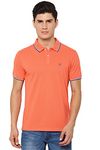 Allen Solly Men's Regular fit Solid Polo T-Shirt (ASKPQRGF759748_Peach_M)