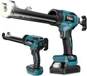 Fiihio Cordless Caulking Gun Compatible with Makita 18V Battery, 10OZ Electric Caulk Gun with LED Light, LCD Display, 6 Adjustable Speeds for Floor Wall Tile Filling, Blue (Tool Only)