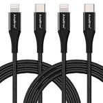 USB C to Lightning Cable,Amaitree 2Pack 4FT Metal Nylon[Apple MFi Certified]iPhone 12 Charging Cable,Lightning to USB-C Cable Compatible with iPhone 12/12 Mini/12 Pro Max/XR,iPad 8th 2020,AirPods Pro