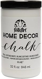 FolkArt Home Decor Chalk Furniture & Craft Acrylic Paint in Assorted Colors, 32 ounce, Cottage White,25643