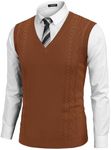 COOFANDY Men's Sweater Vest Sleeveless V Neck Knitted Slim Fit Casual Lightweight Pullover Sweater