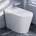 BATHKITY Smart Bidet Toilet, One Piece Toilet for Bathrooms, Modern Electric Tankless Toilet with Auto Flush, Heated Seat, Nightlight, Full Flush 1.32 GPF/Half Flush 0.92 GPF, 12" Rough-in