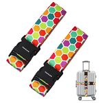 Travel Luggage Straps, Adjustable Luggage Straps for Suitcases, Cross Suitcase Belt with Quick Release Buckle for Luggage Suitcase Baggage