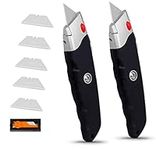 BirdRock Home Internet's Best Premium Utility Knife, Retractable Razor knife set, Extra Blade Refi 2 count