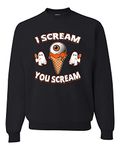 Wild Bobby Halloween Friends Shirt Horror Movie Funny Pumpkin Unisex Crewneck Sweatshirt, Eyeball Black, XXXXXL