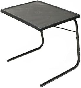 Table-Mate TV Tray Table | Portable Desk Folding Dinner Tray, Couch Table Trays for Eating Snack Food, Portable Laptop Desk, Bed Trays for Eating | Adjustable TV Trays with 3 Angles and Cup Holder