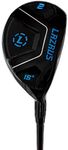 LAZRUS GOLF Premium Hybrid Golf Clubs for Men - 2,3,4,5,6,7,8,9,PW Right Hand & Left Hand Single Club, Graphite Shafts, Regular Flex (Black Right Hand, 2, RH, Black Single)