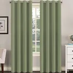 H.VERSAILTEX Premium Blackout Thermal Insulated Room Darkening Curtains for Bedroom/Living Room - Classic Grommet Top (2 Panels, Sage, 52 Inch by 84 Inch)